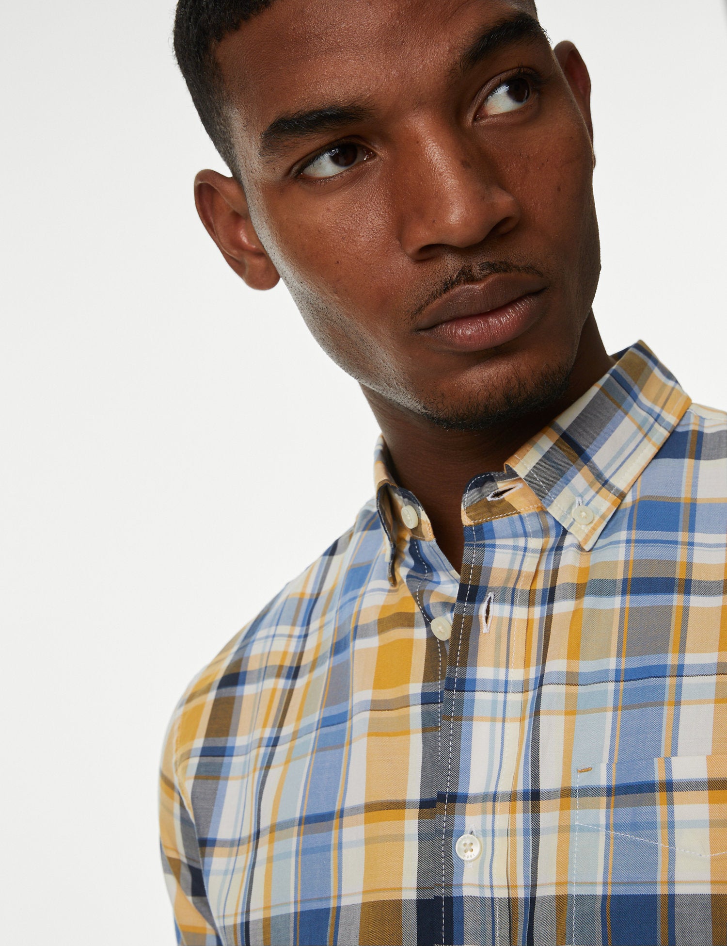 Pure Cotton Check Shirt