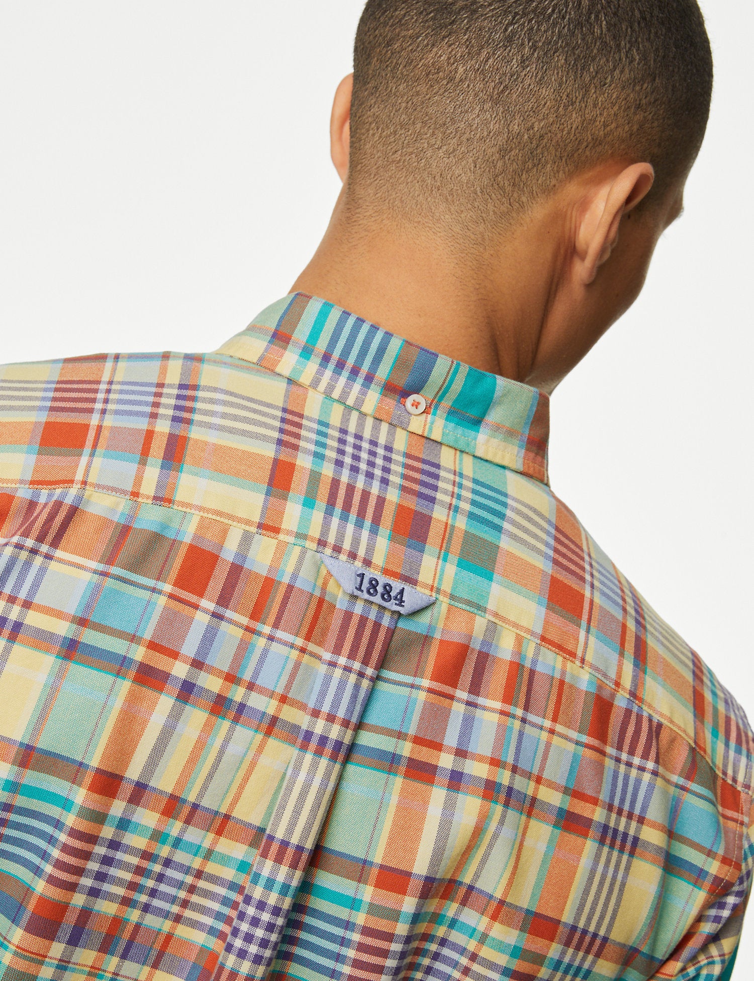 Easy Iron Pure Cotton Check Oxford Shirt