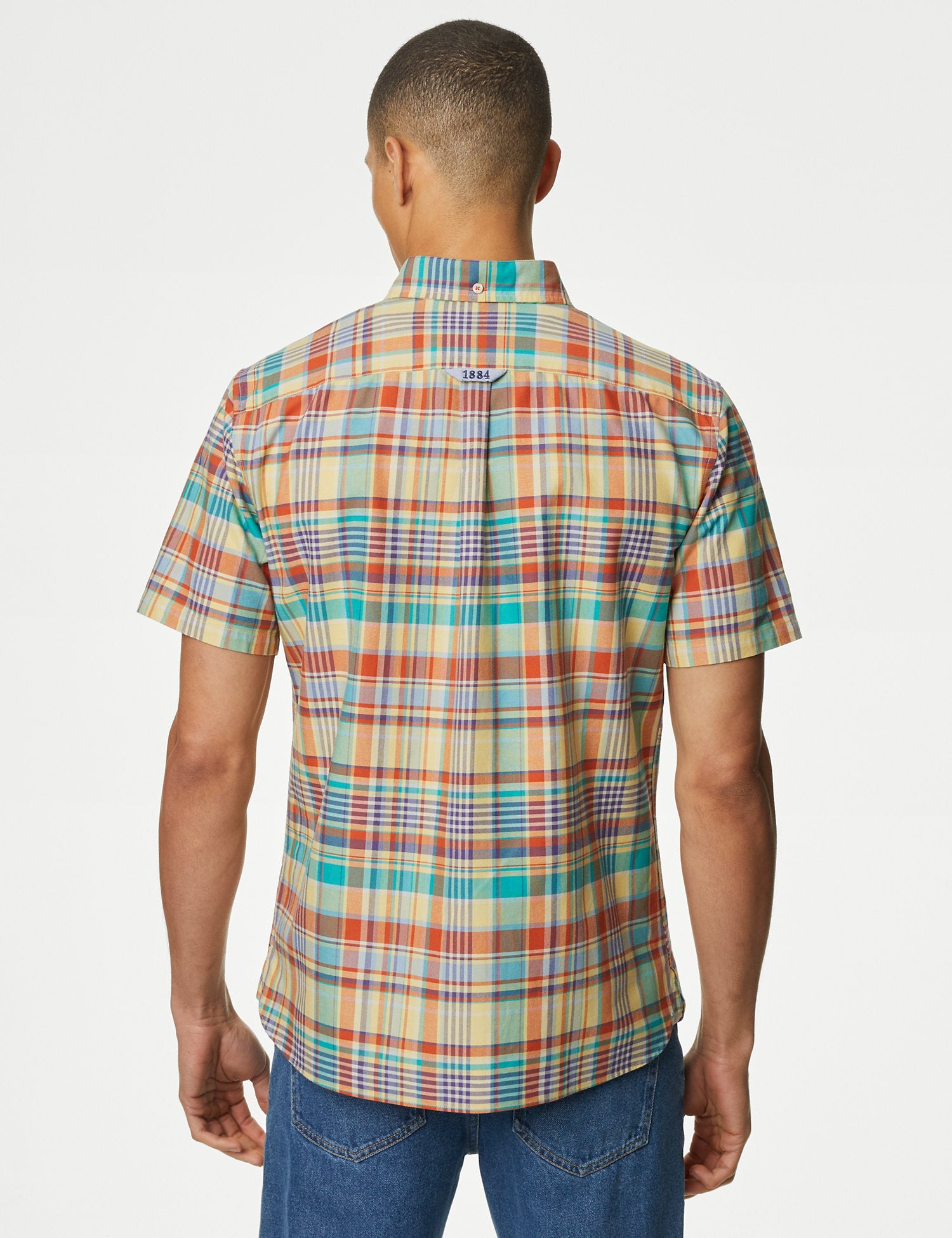 Easy Iron Pure Cotton Check Oxford Shirt