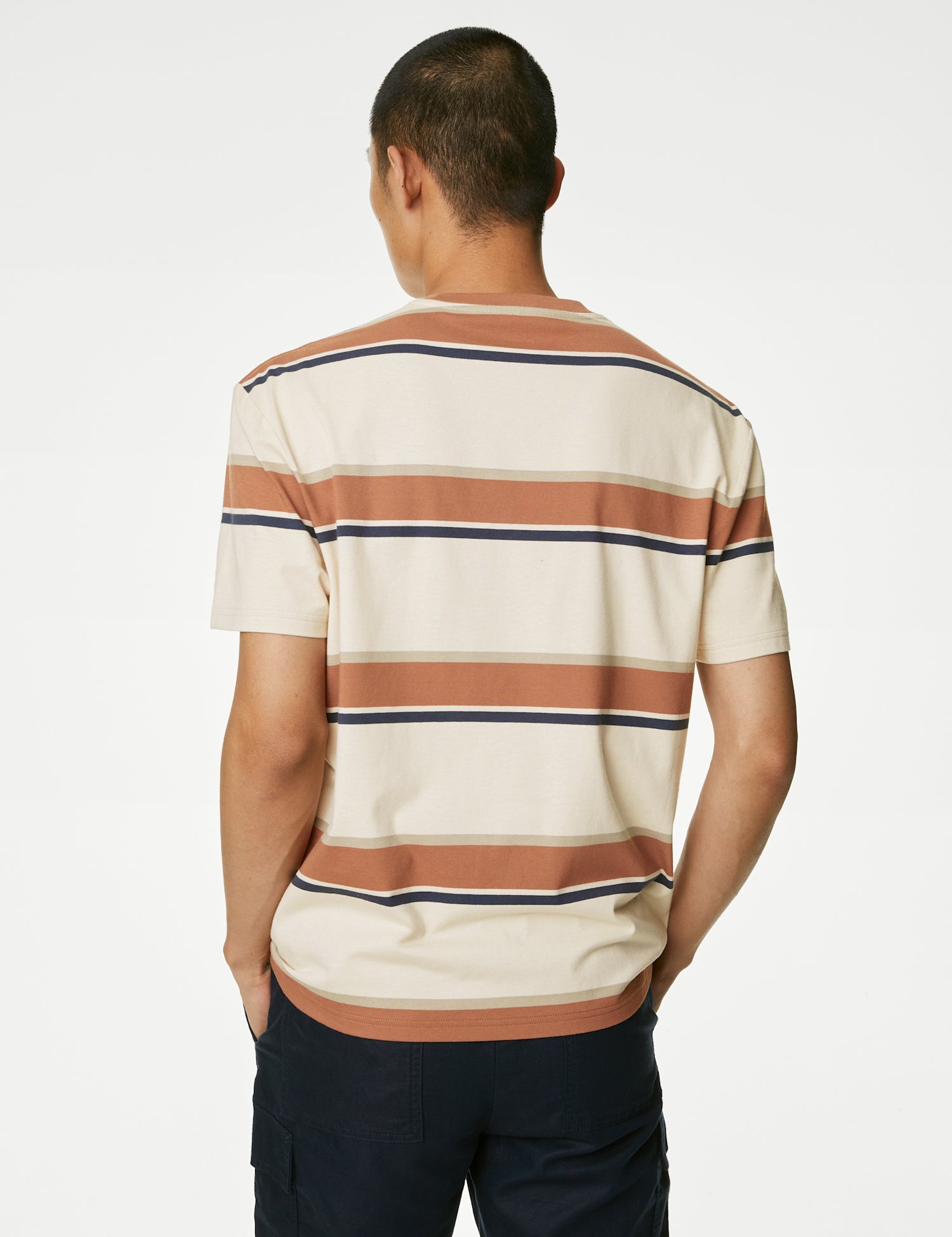 Pure Cotton Striped T-Shirt