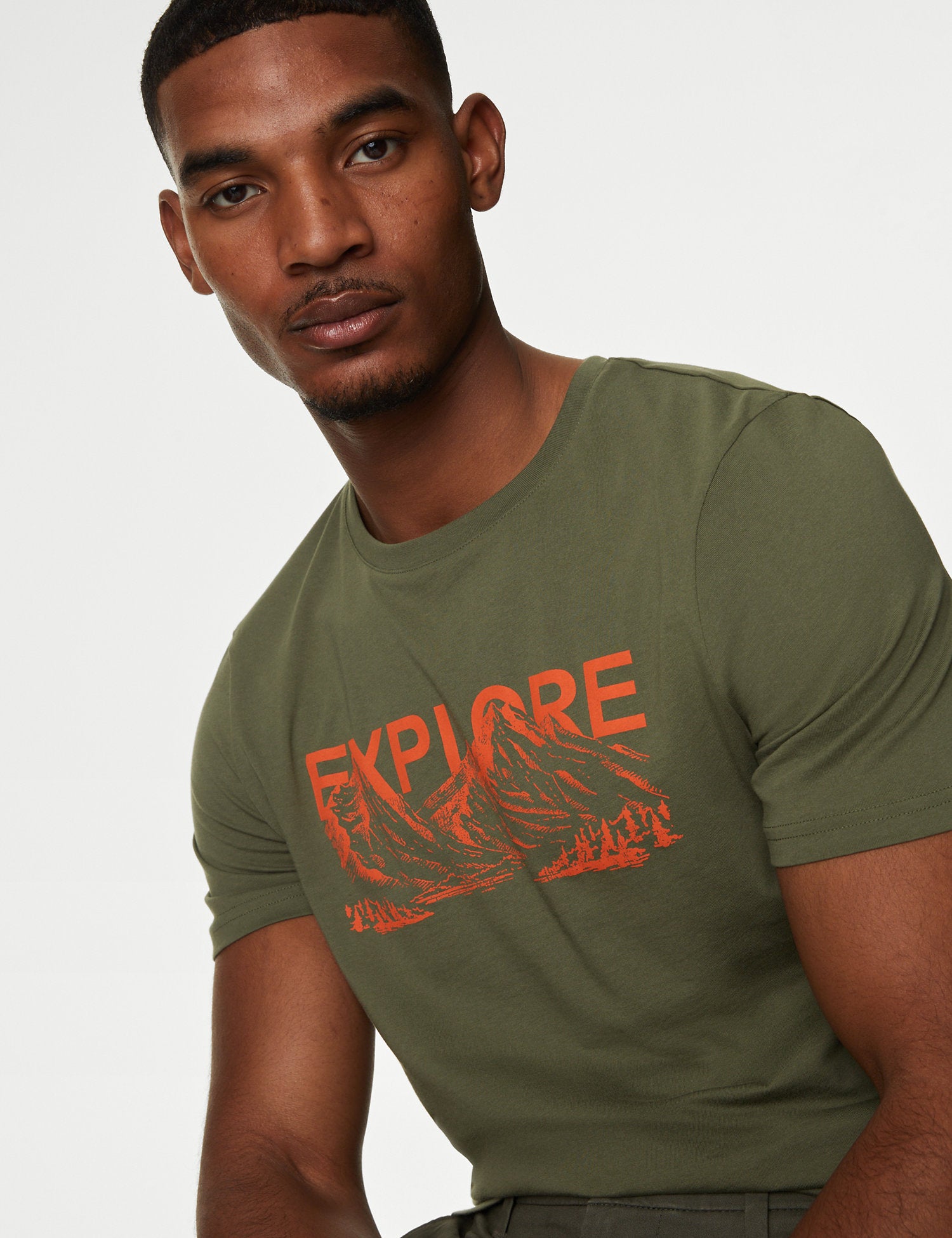 Pure Cotton Explore Graphic T-Shirt