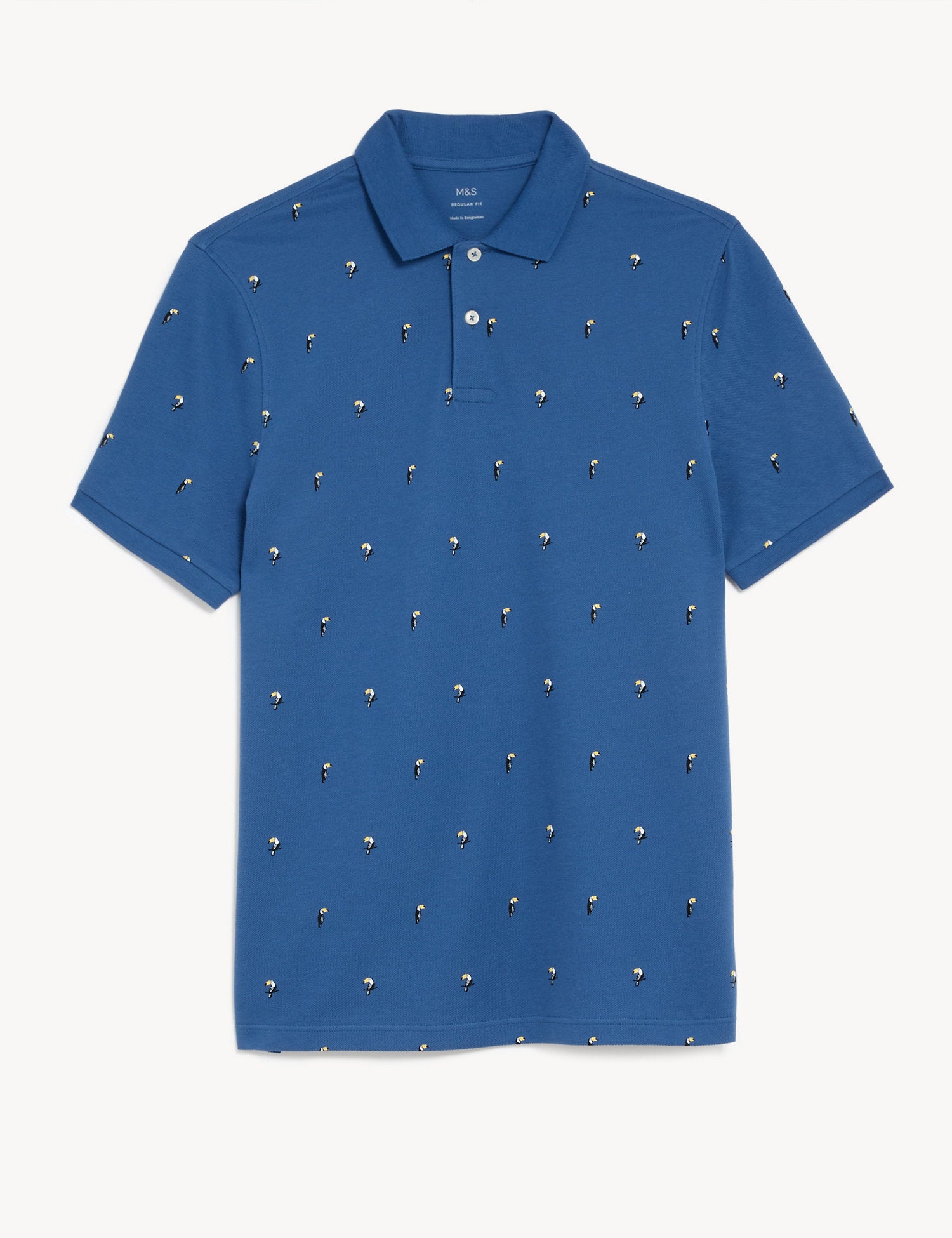 Pure Cotton Cactus Print Polo Shirt
