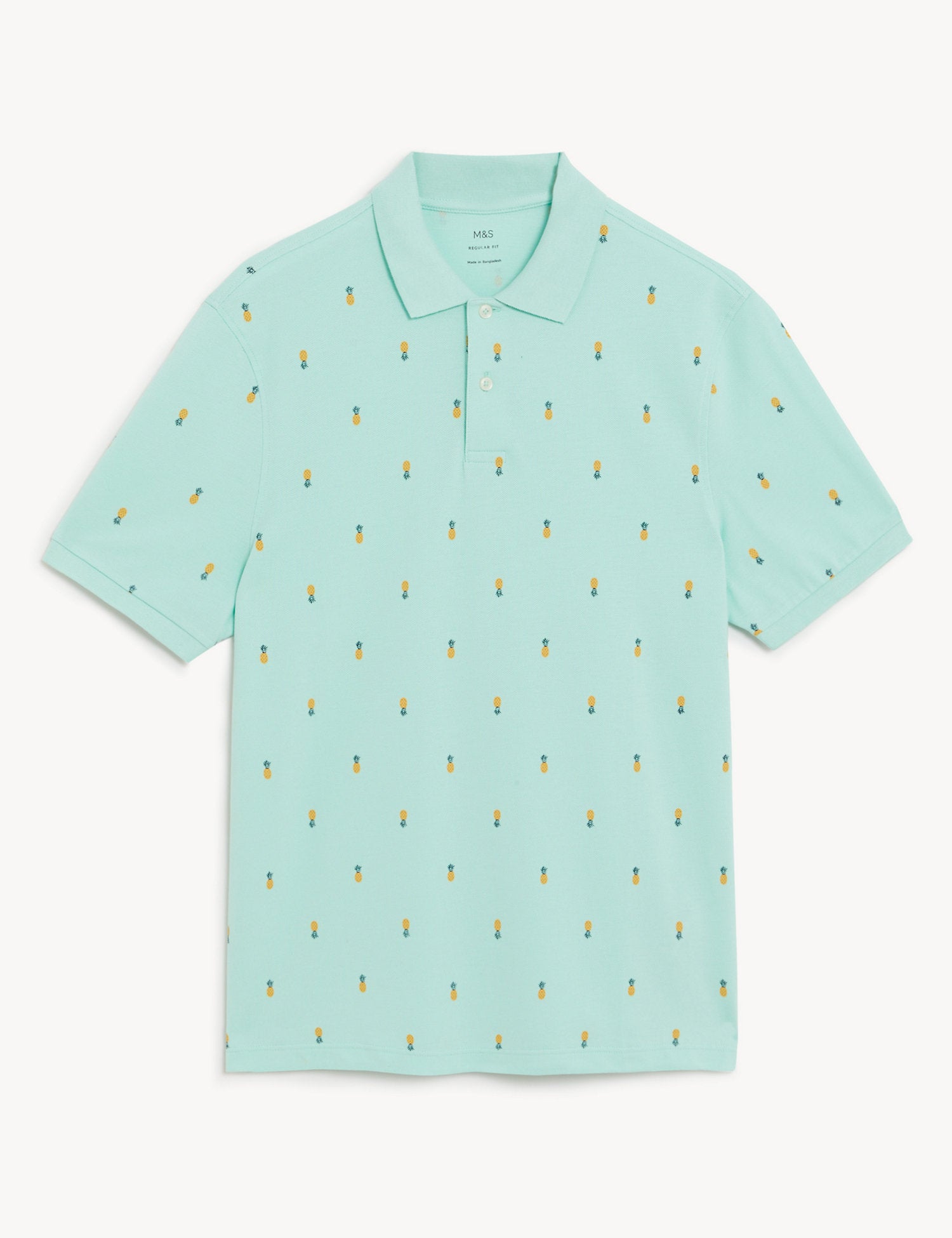 Pure Cotton Cactus Print Polo Shirt