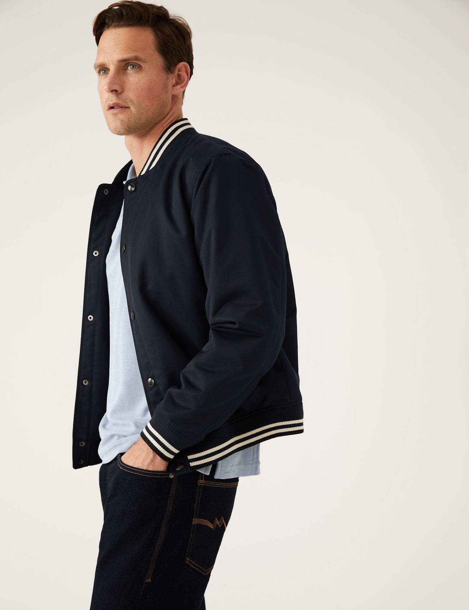 Modal Rich Tipped Collar Polo Shirt