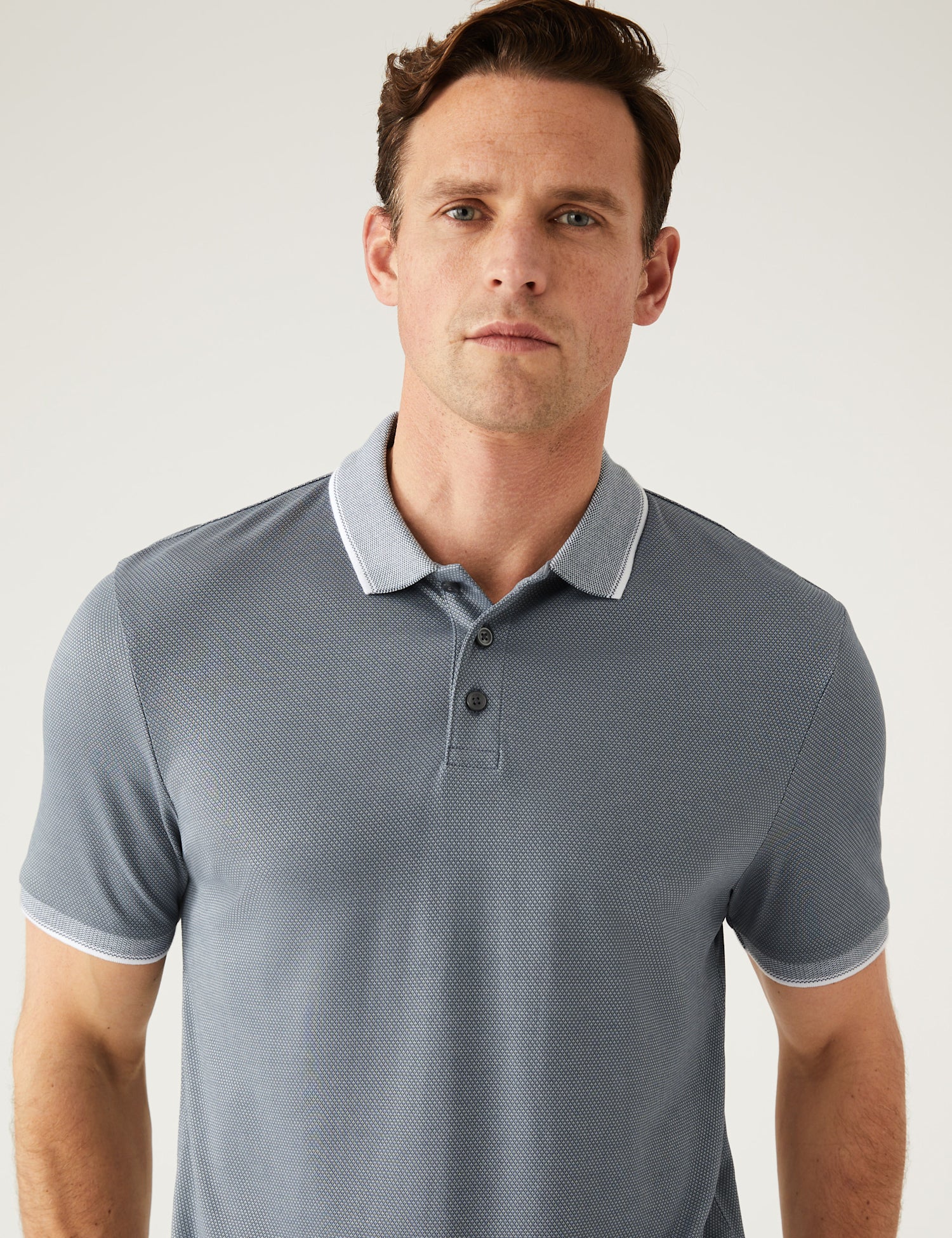 Modal Rich Tipped Collar Polo Shirt