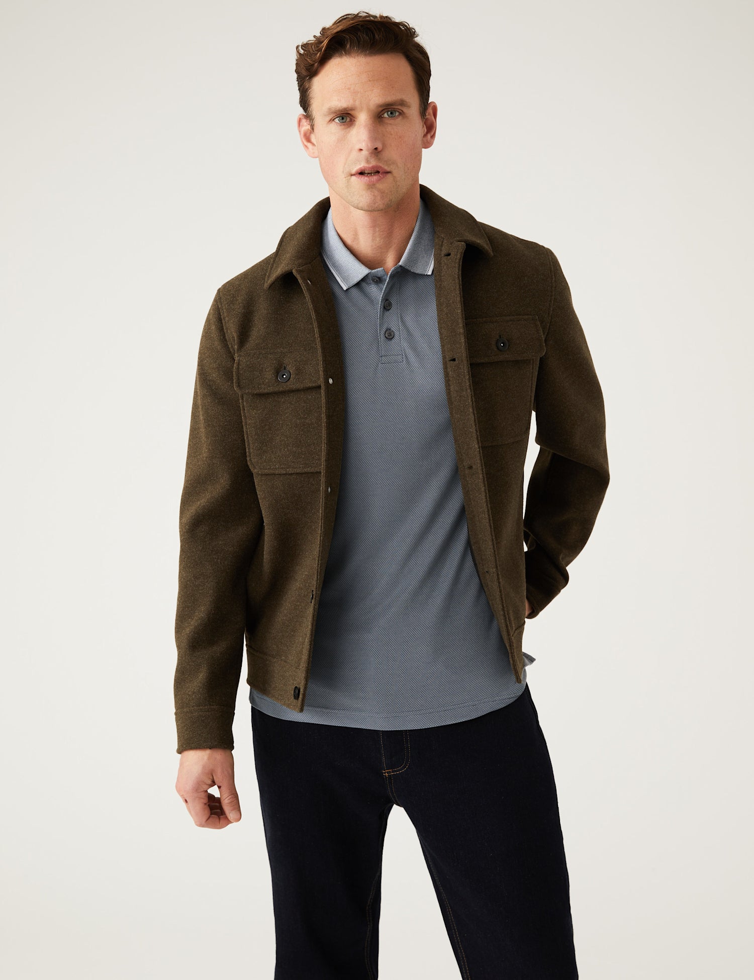 Modal Rich Tipped Collar Polo Shirt