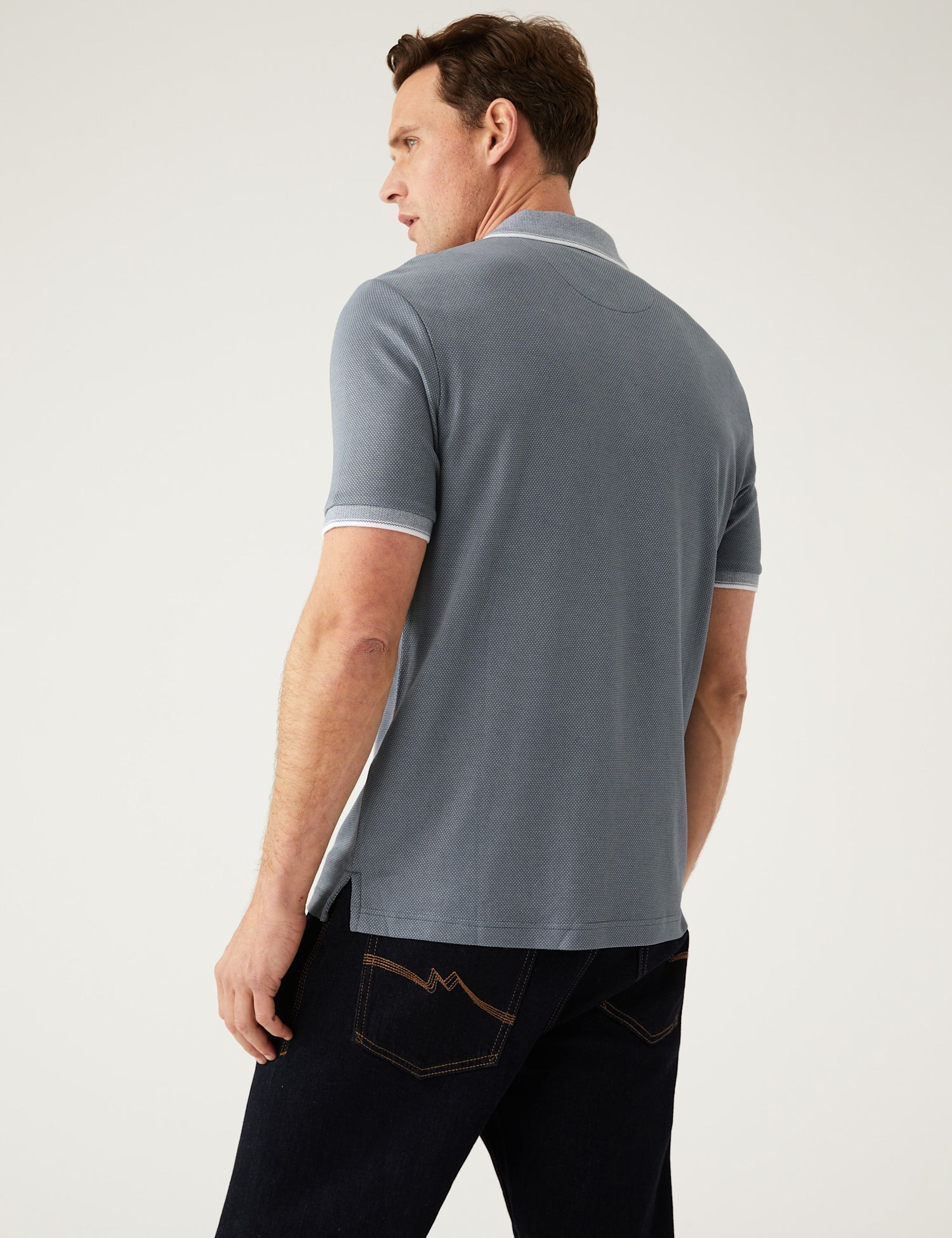 Modal Rich Tipped Collar Polo Shirt