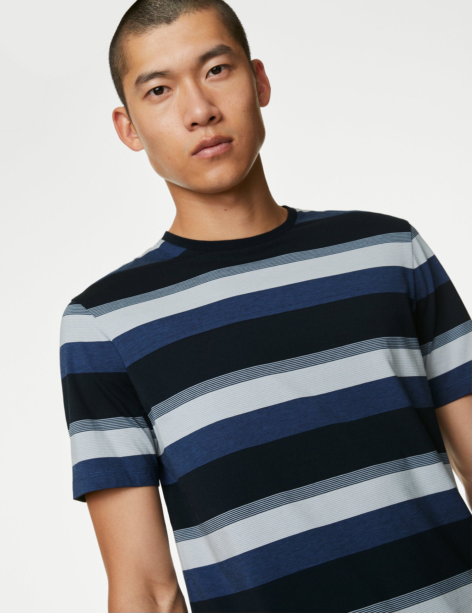 Pure Cotton Striped T-Shirt