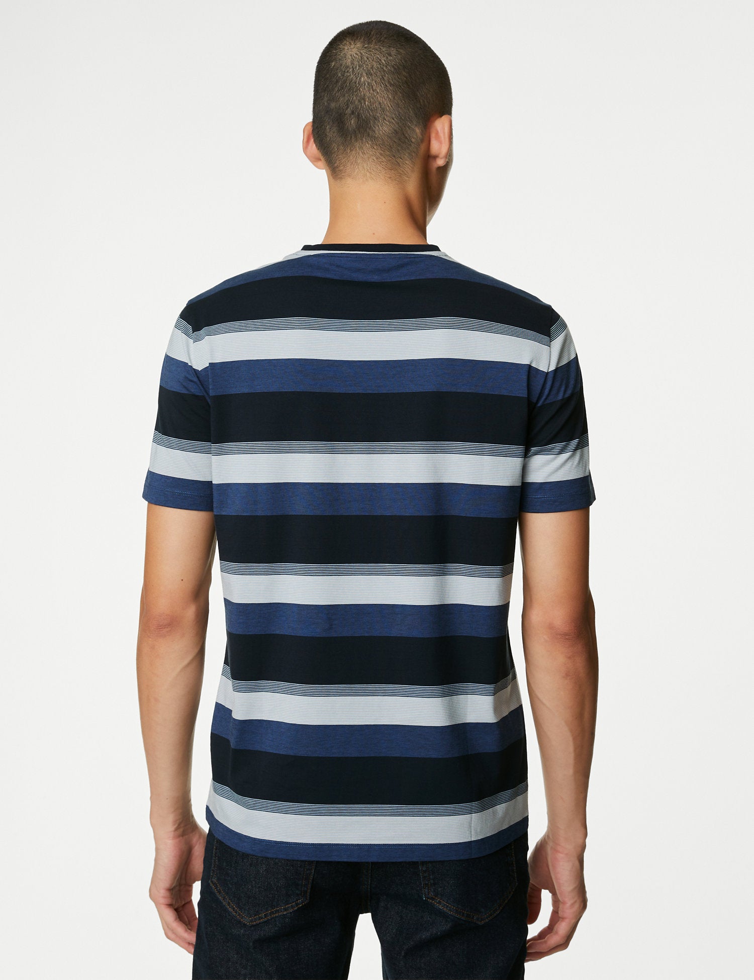 Pure Cotton Striped T-Shirt