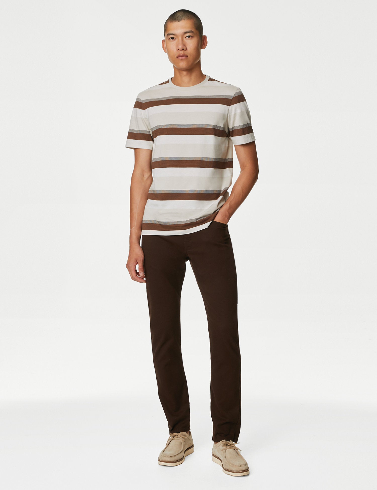 Pure Cotton Striped T-Shirt