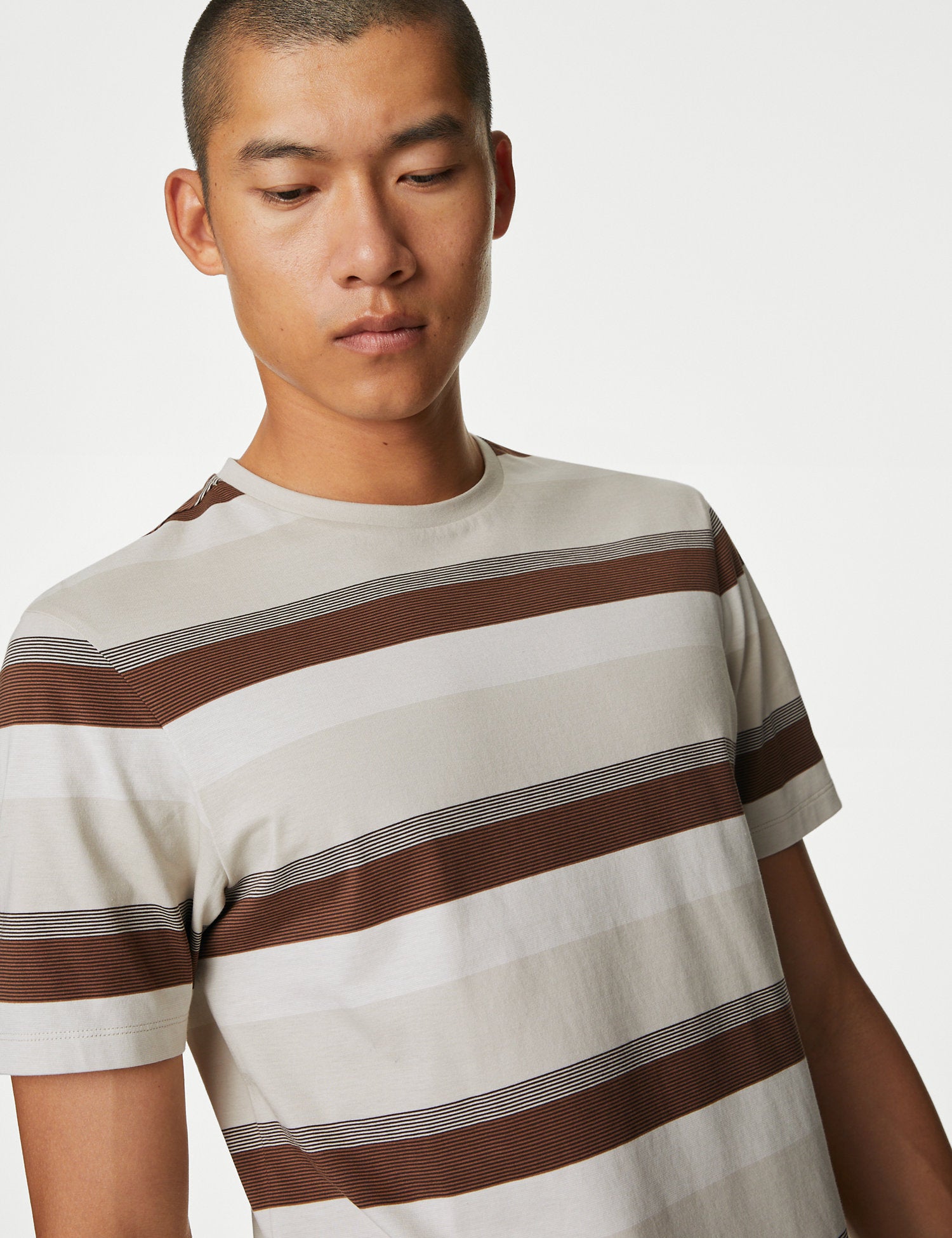 Pure Cotton Striped T-Shirt