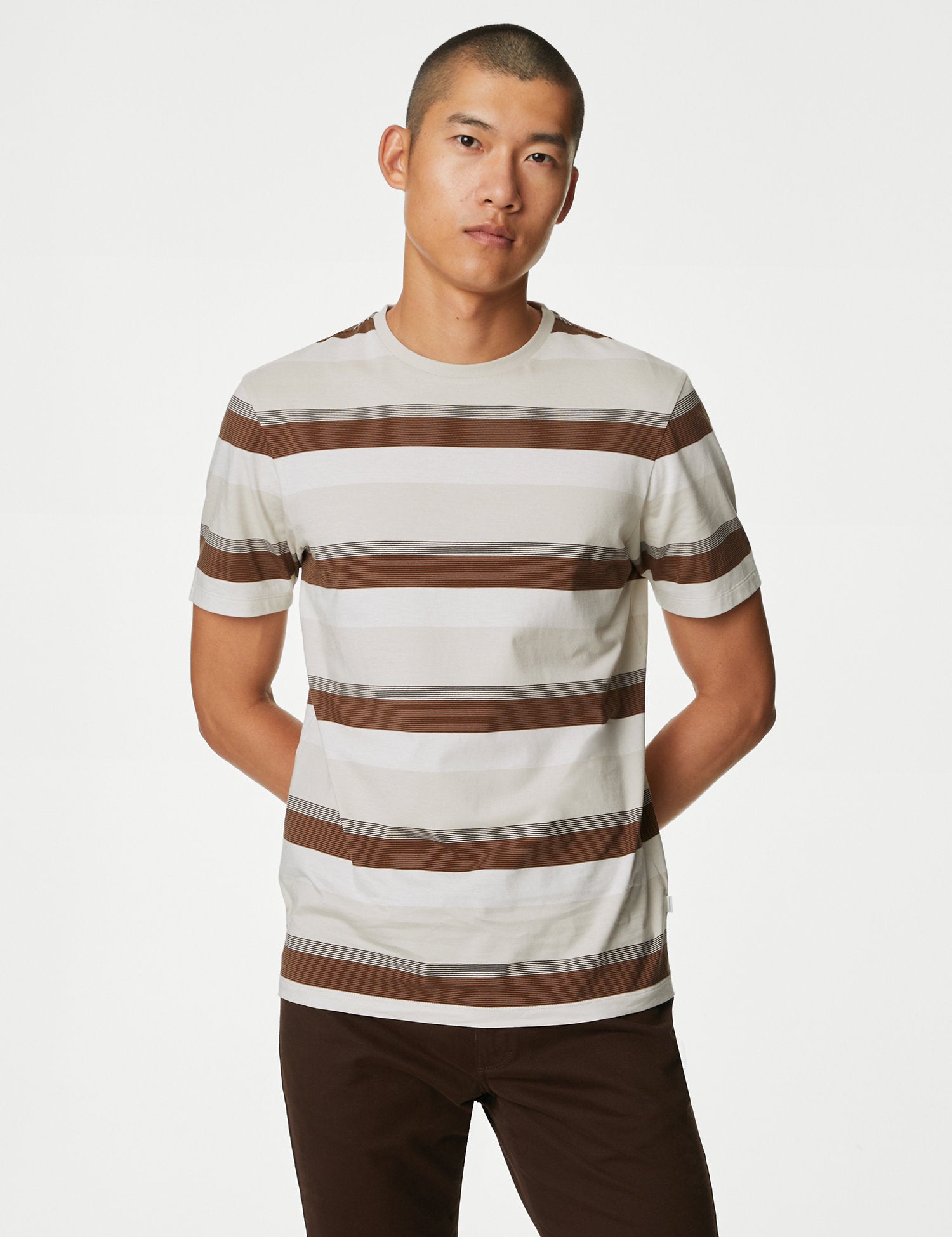 Pure Cotton Striped T-Shirt