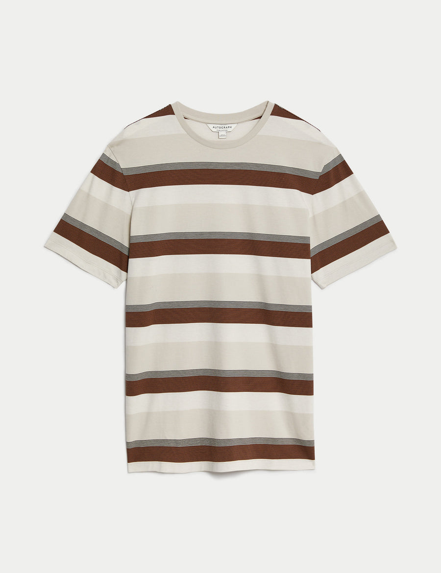 Pure Cotton Striped T-Shirt