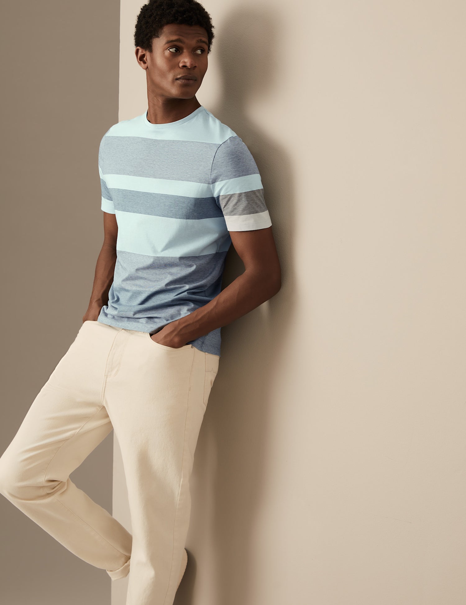 Pure Cotton Striped T-Shirt