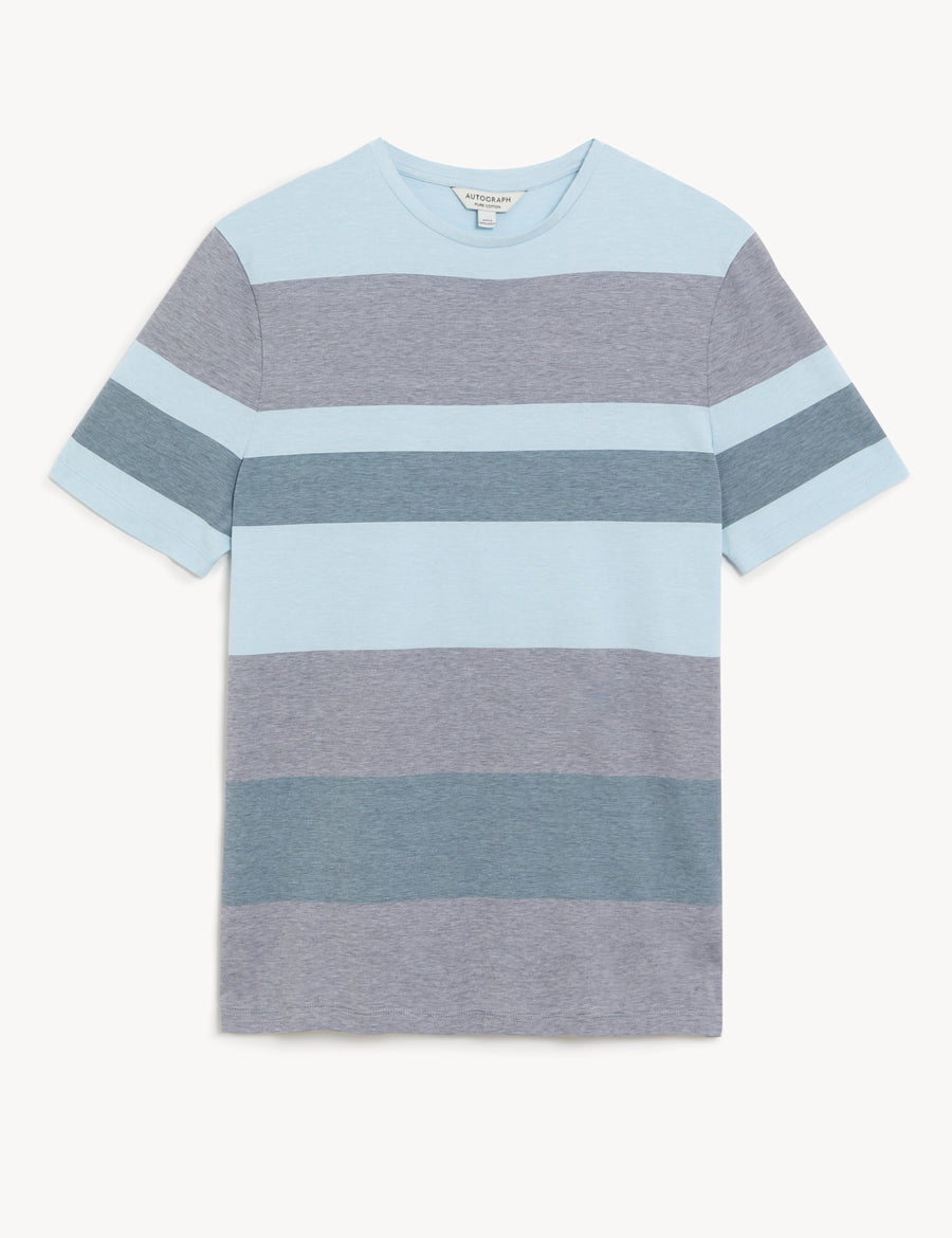 Pure Cotton Striped T-Shirt