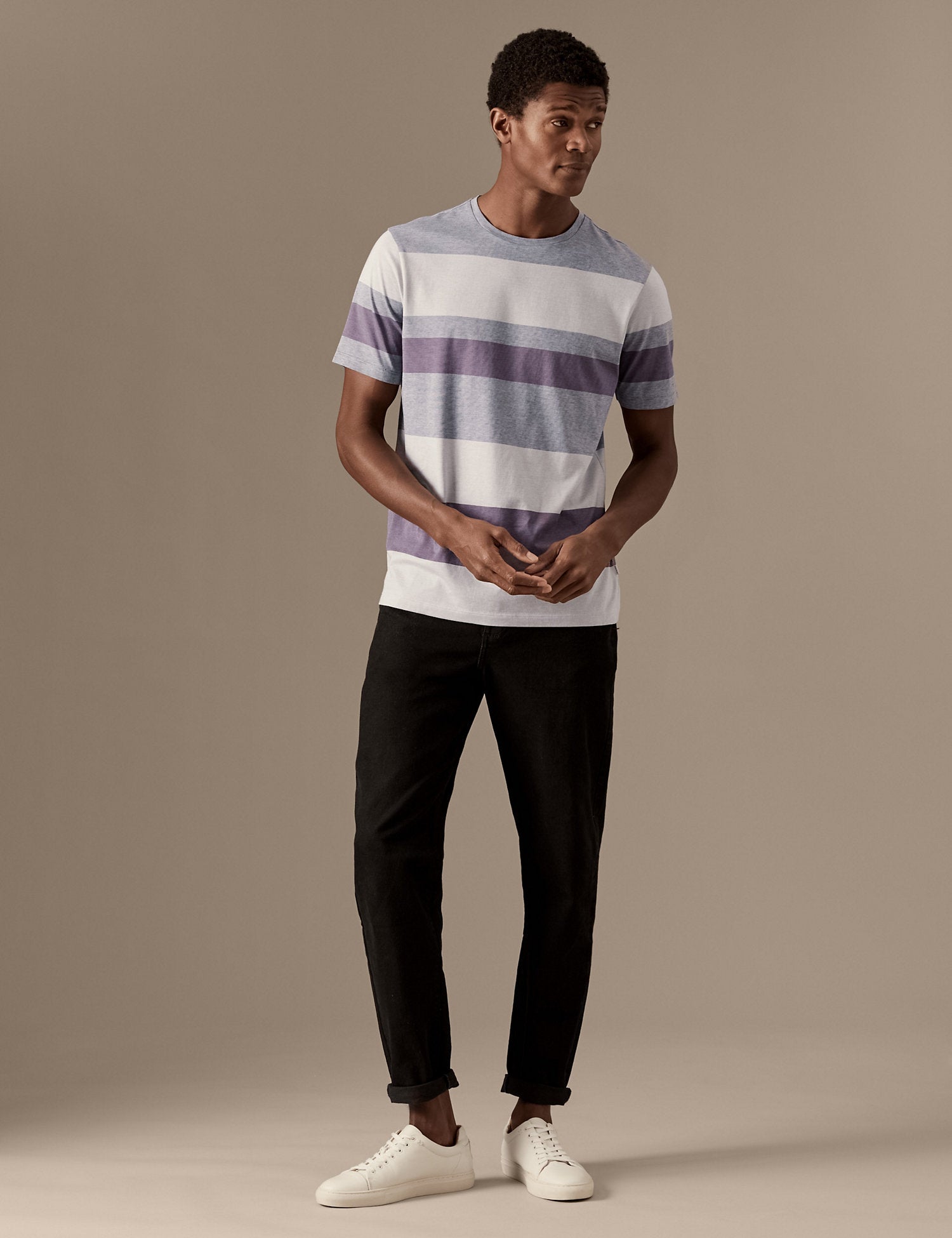 Pure Cotton Striped T-Shirt