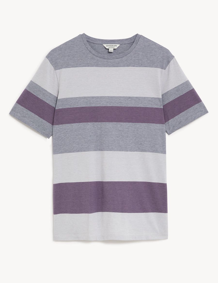 Pure Cotton Striped T-Shirt