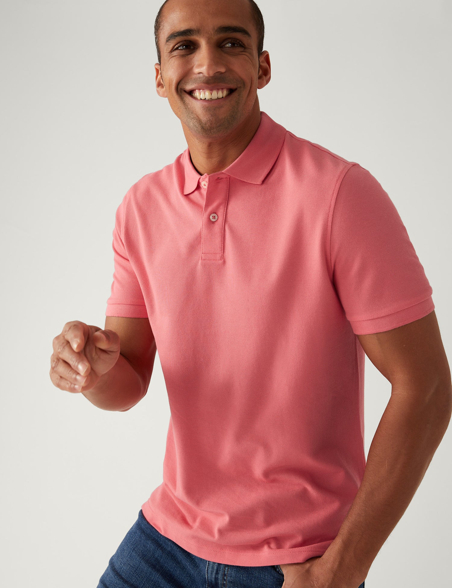 Pure Cotton Pique Polo Shirt