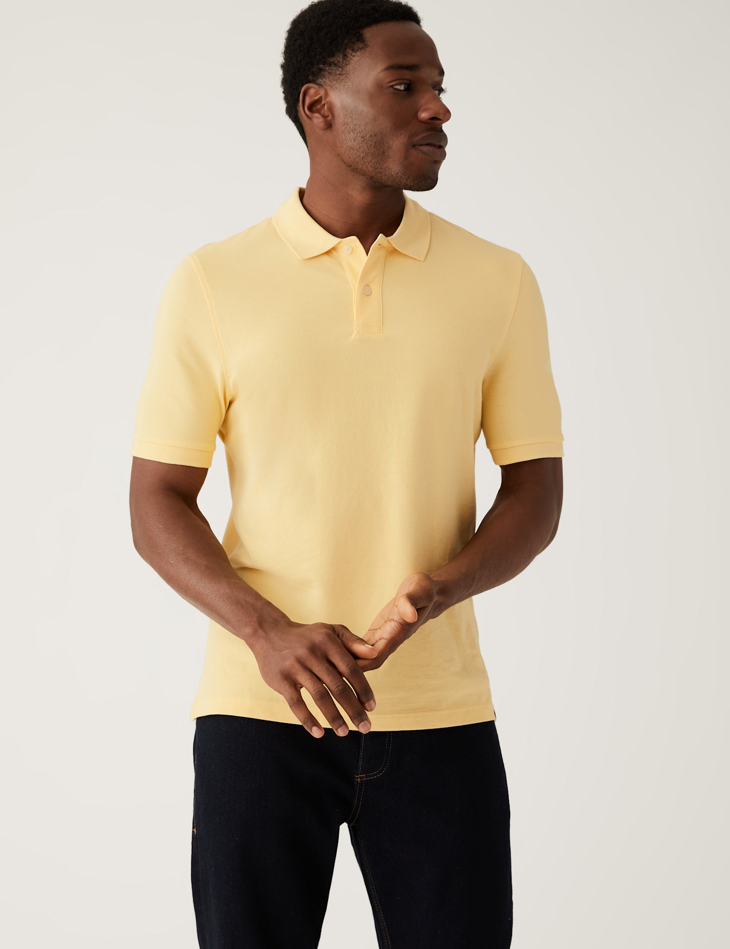 Pure Cotton Pique Polo Shirt