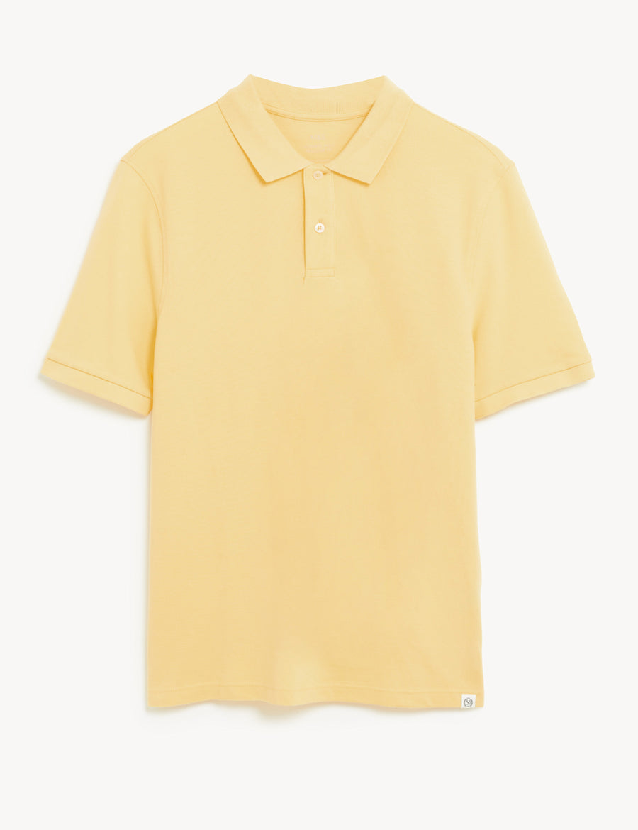 Pure Cotton Pique Polo Shirt