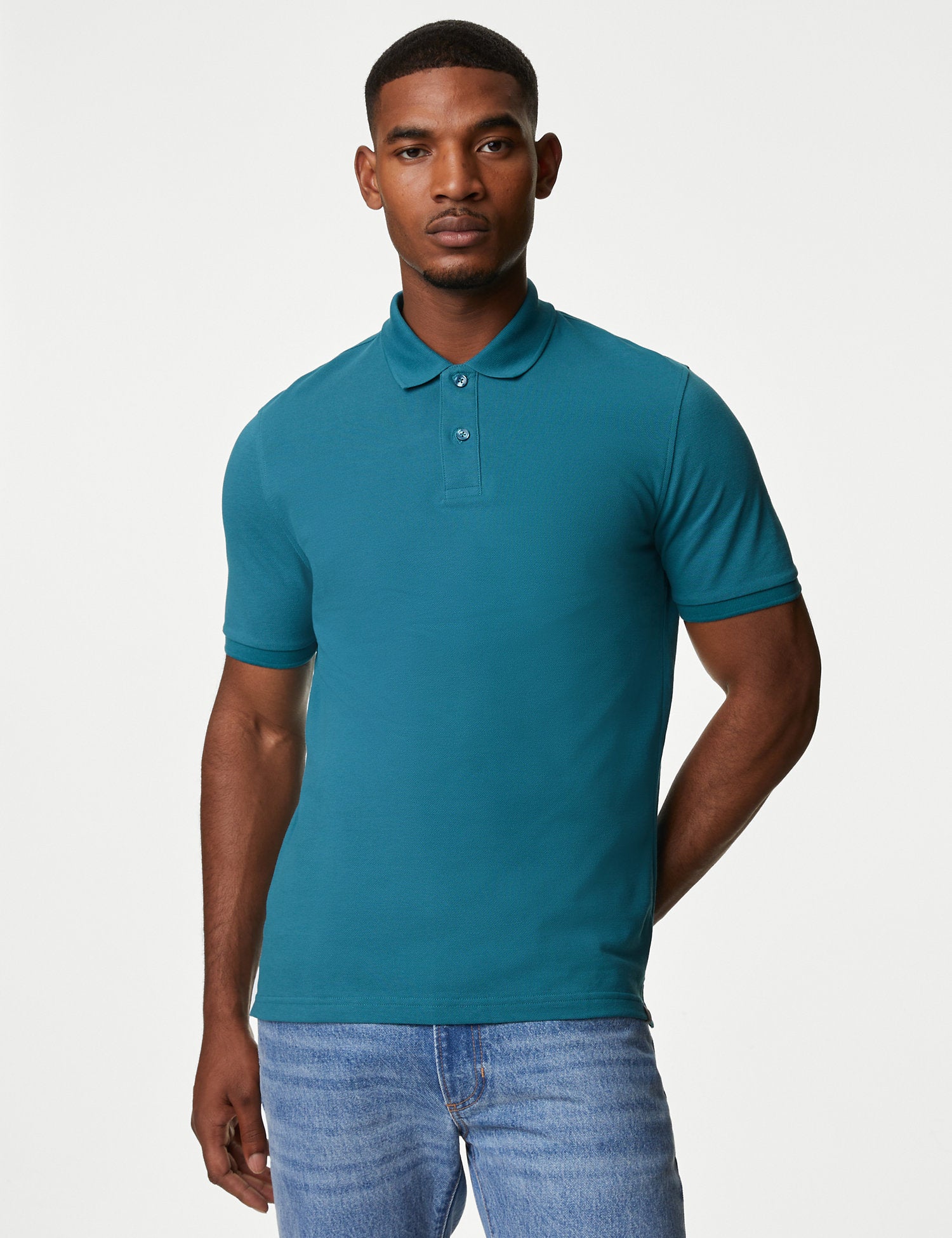 Pure Cotton Pique Polo Shirt
