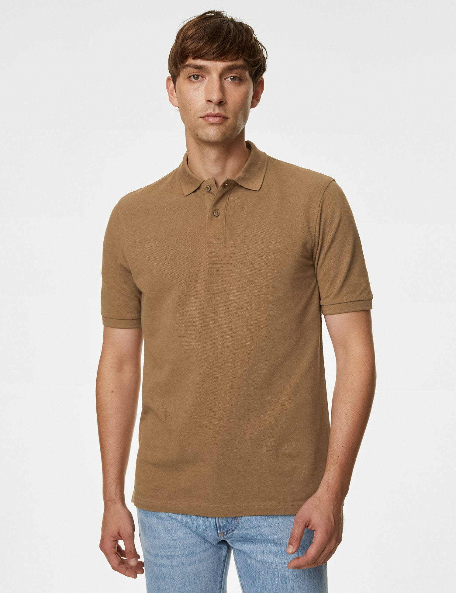 Pure Cotton Pique Polo Shirt