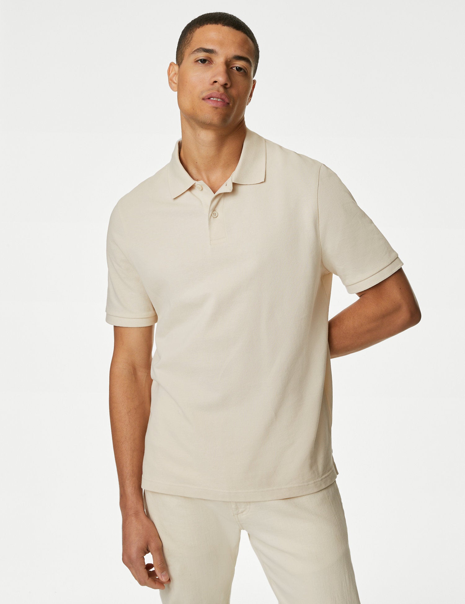 Pure Cotton Pique Polo Shirt
