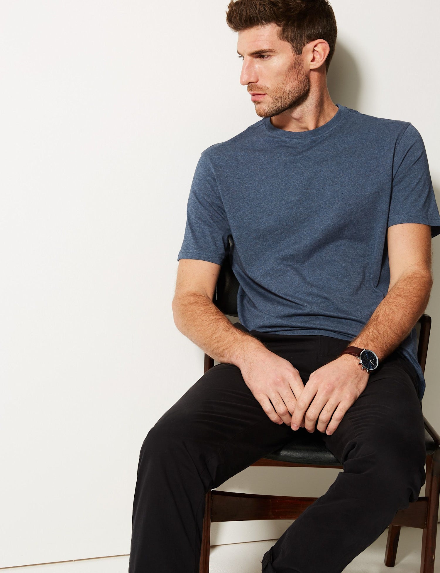 Pure Cotton Crew Neck T-Shirt