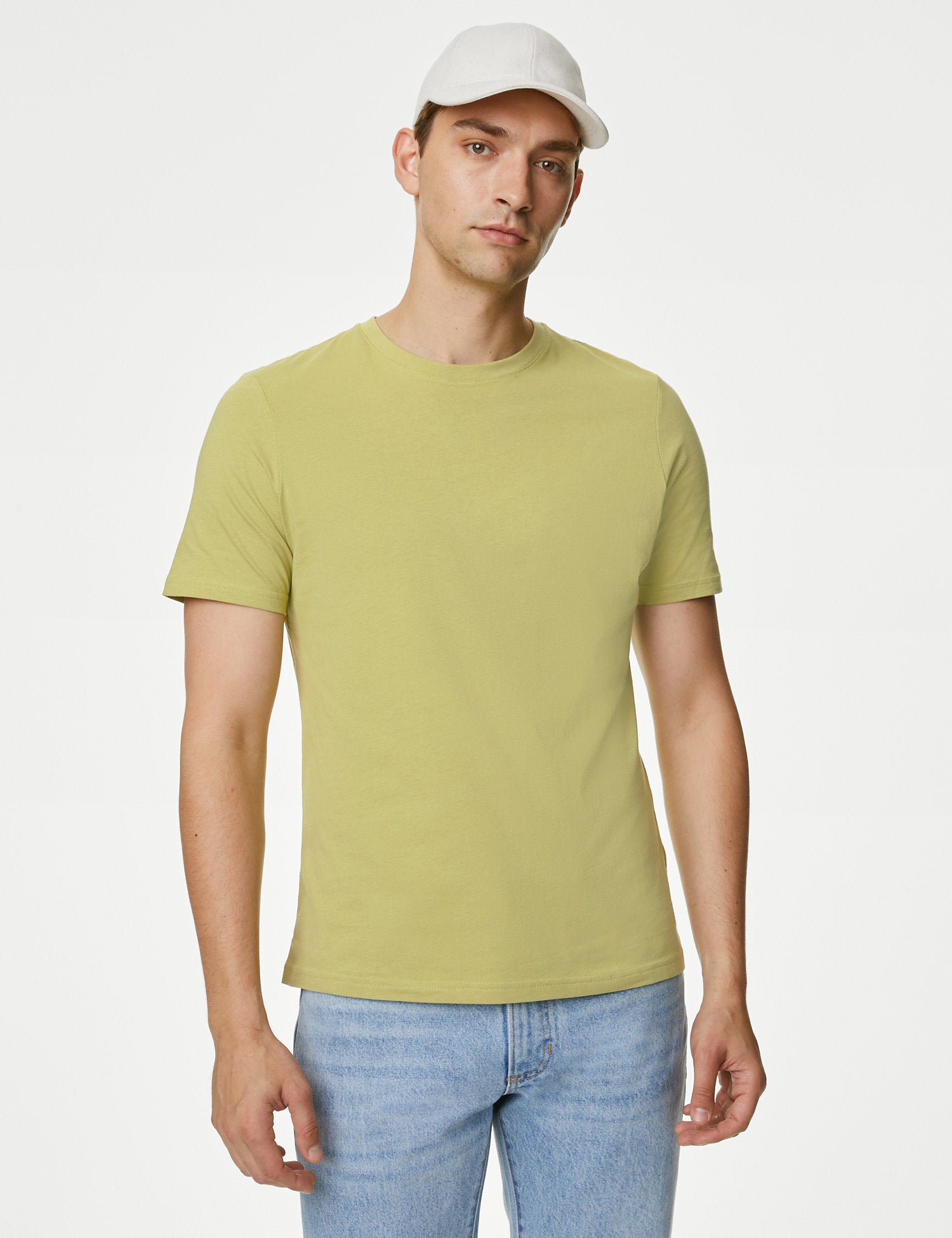 Regular Fit Pure Cotton Crew Neck T-Shirt