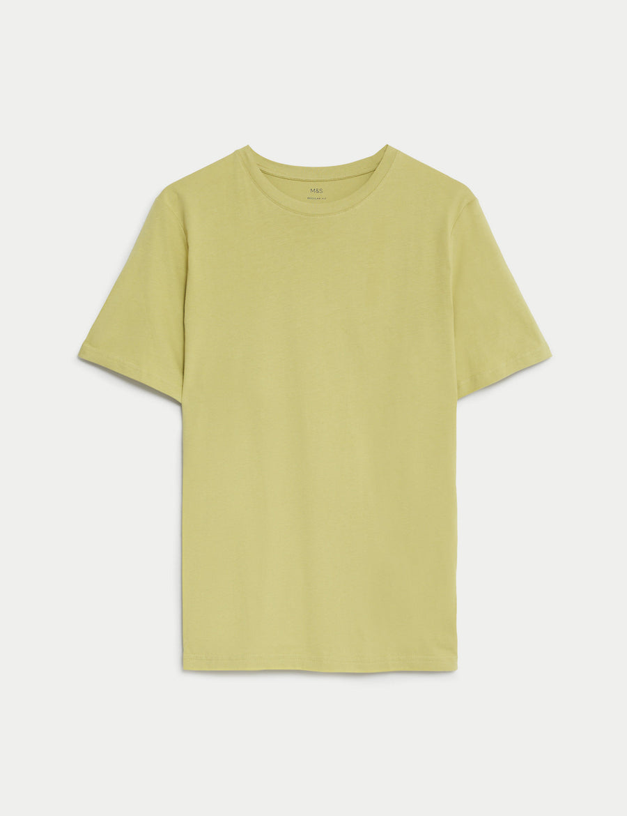 Regular Fit Pure Cotton Crew Neck T-Shirt