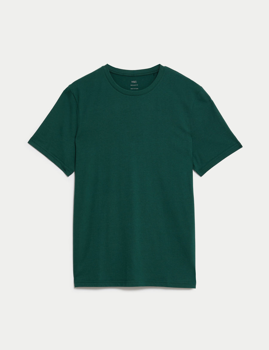 Pure Cotton Crew Neck T-Shirt