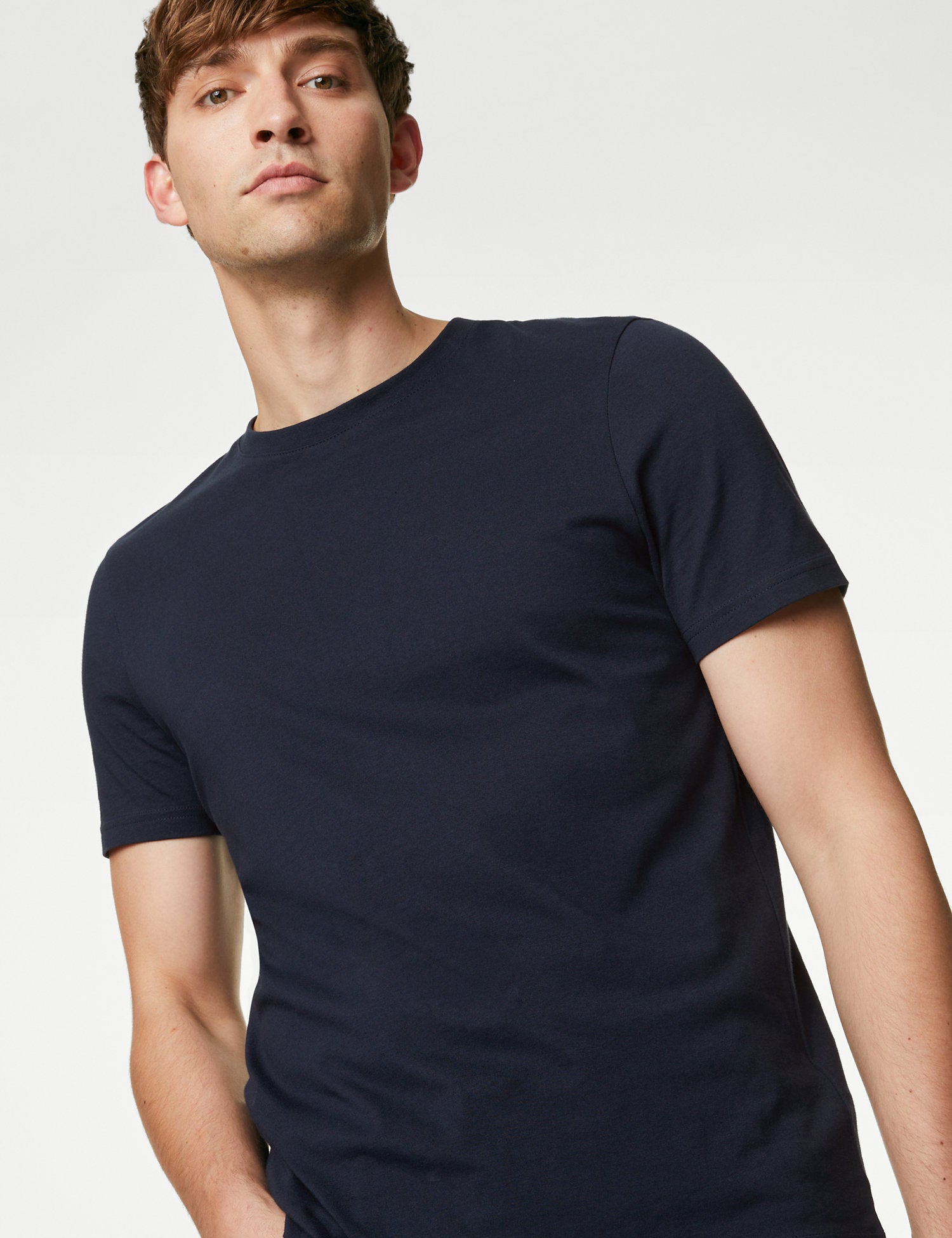 Pure Cotton Crew Neck T-Shirt