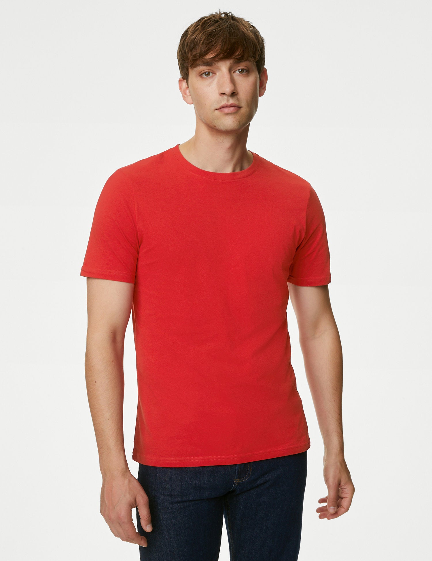 Pure Cotton Crew Neck T-Shirt