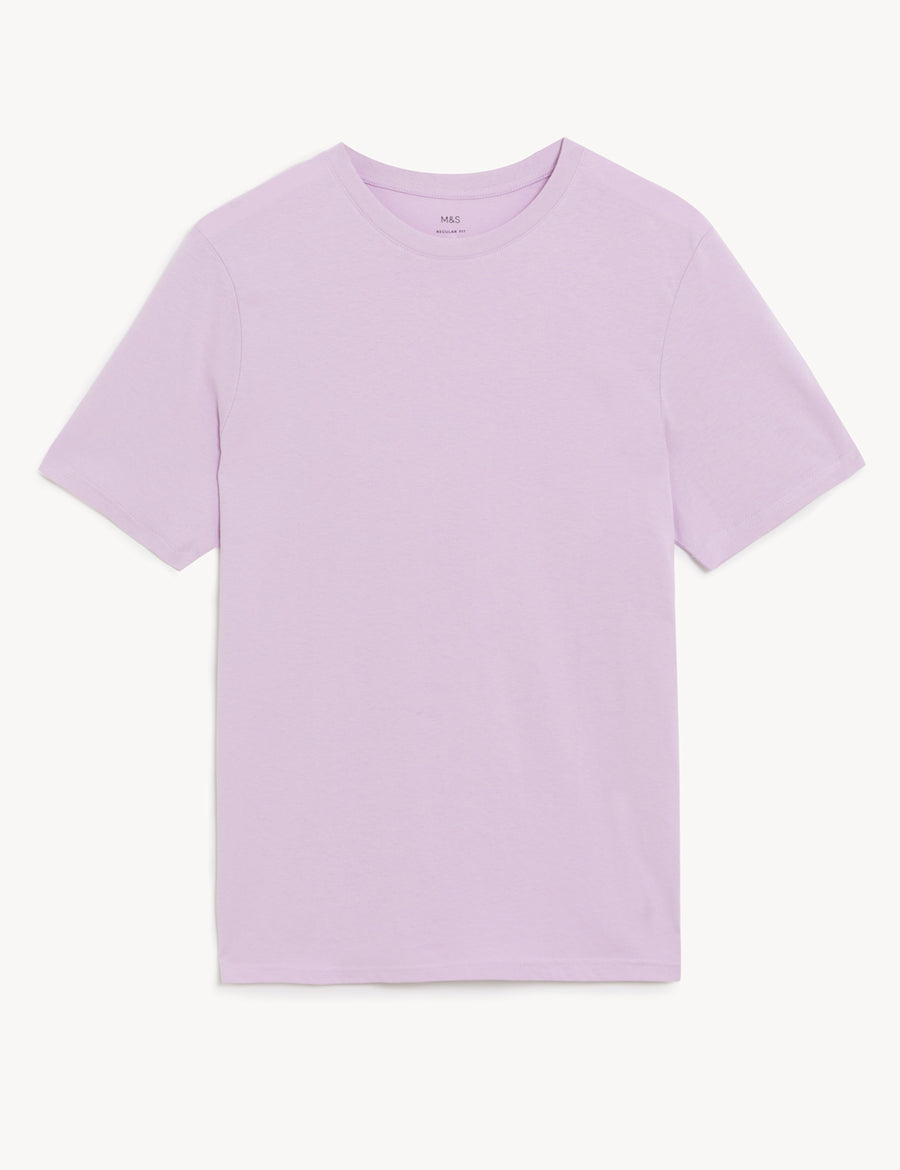 Regular Fit Pure Cotton Crew Neck T-Shirt