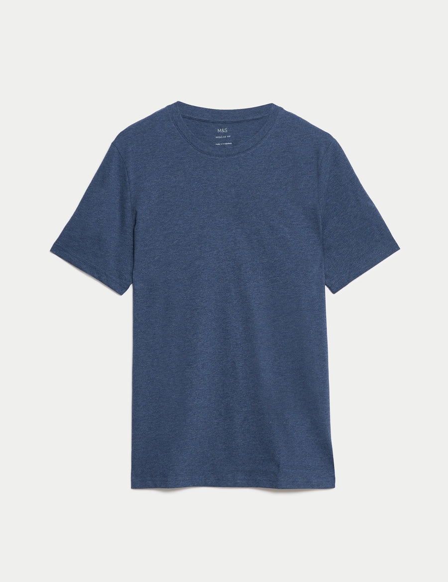 Regular Fit Pure Cotton Crew Neck T-Shirt