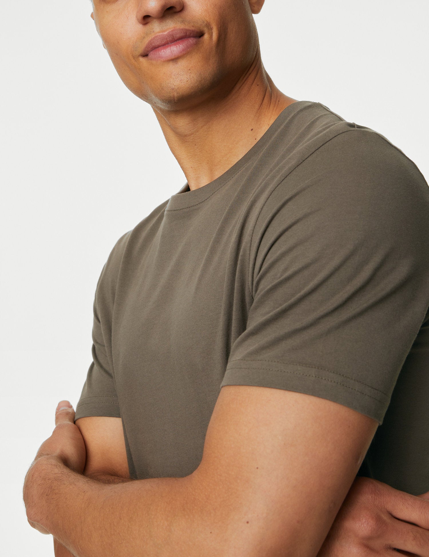 Pure Cotton Crew Neck T-Shirt