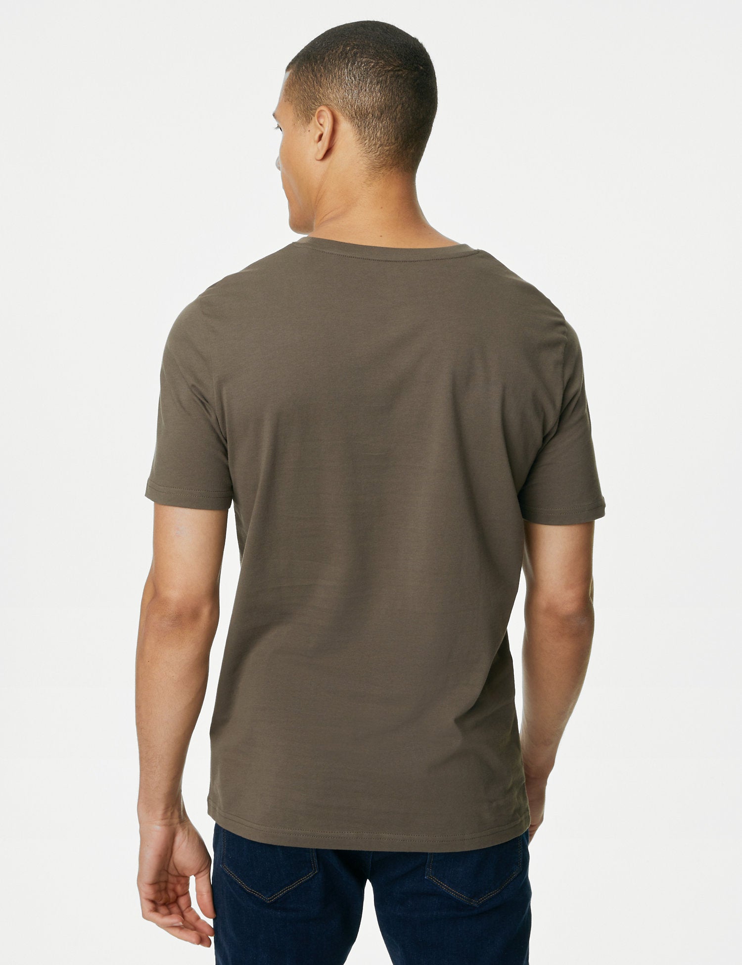 Pure Cotton Crew Neck T-Shirt