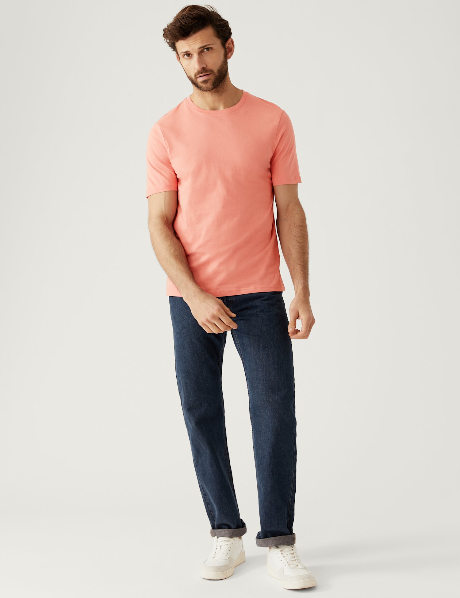 Regular Fit Pure Cotton Crew Neck T-Shirt