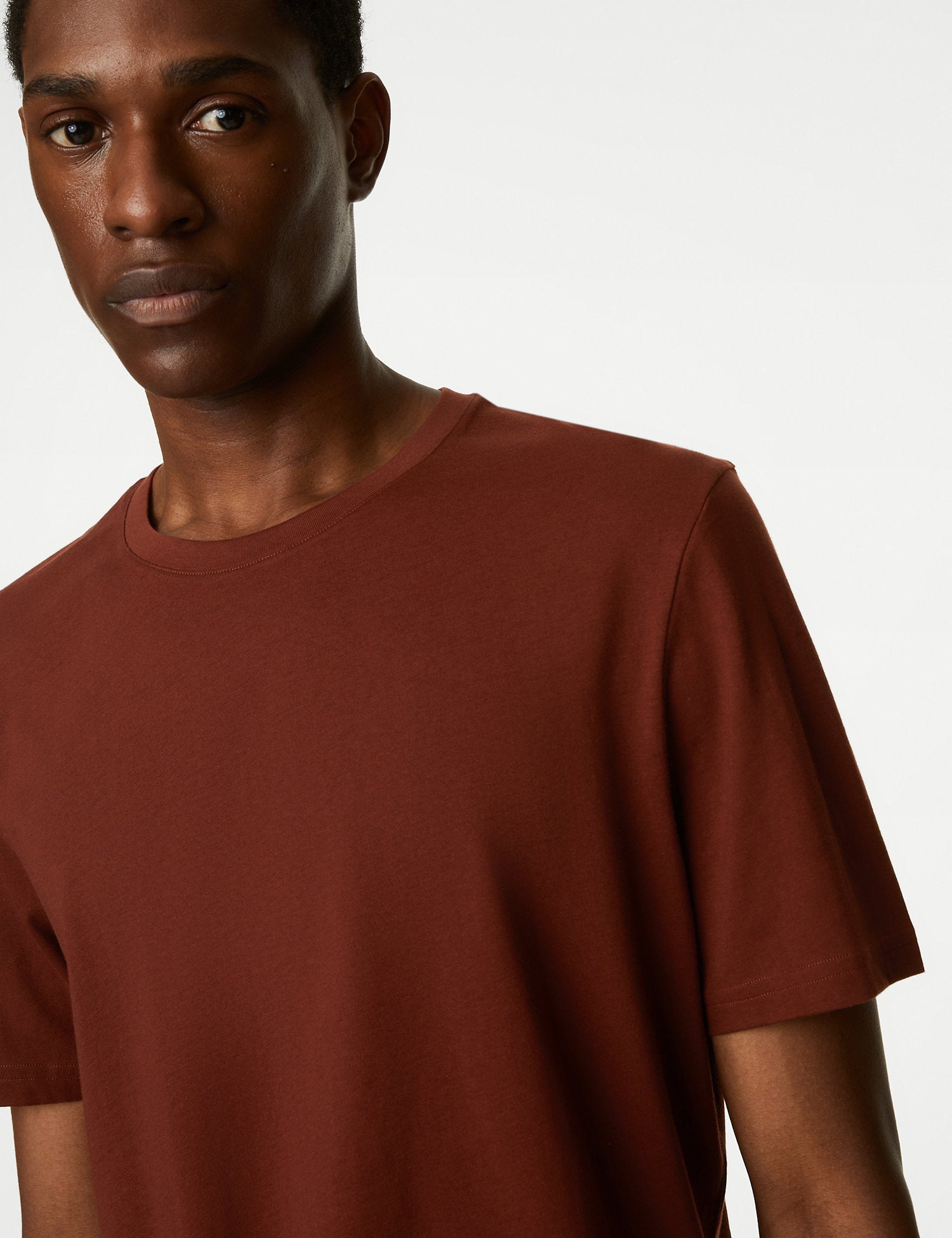 Pure Cotton Crew Neck T-Shirt