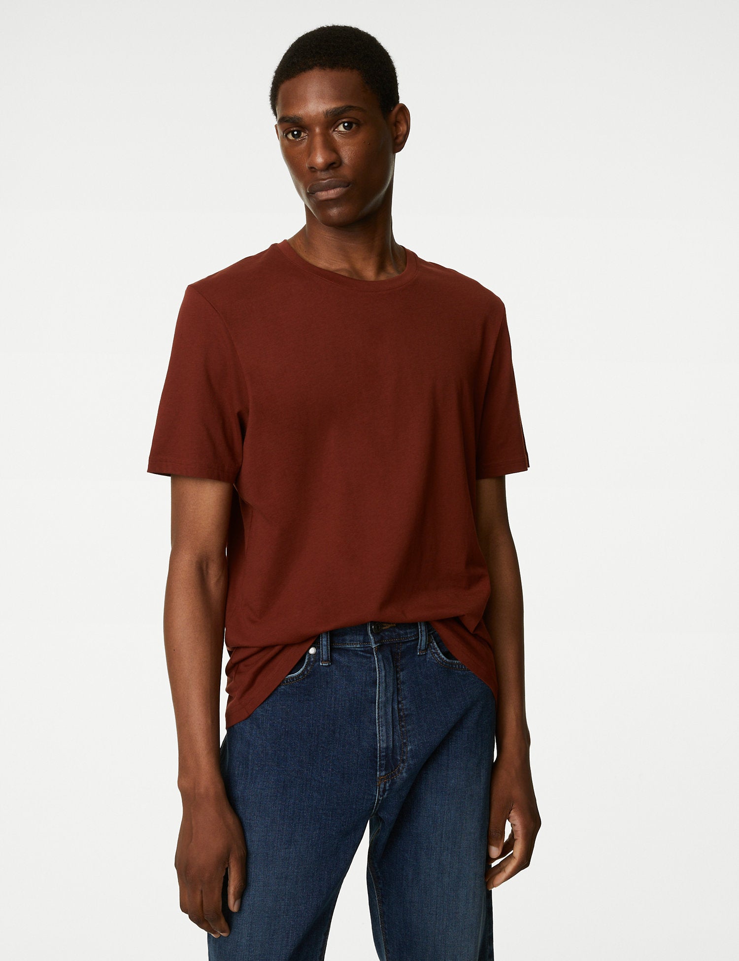 Pure Cotton Crew Neck T-Shirt