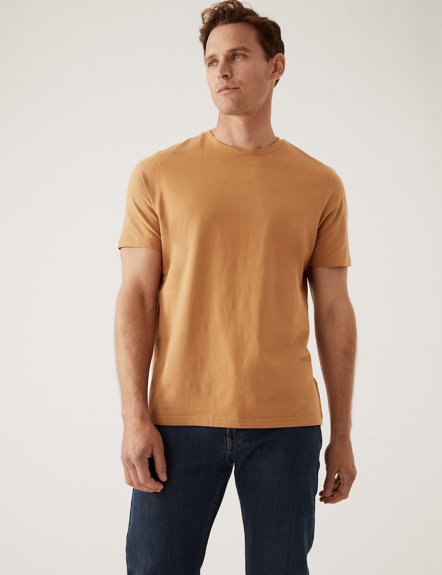 Pure Cotton Crew Neck T-Shirt