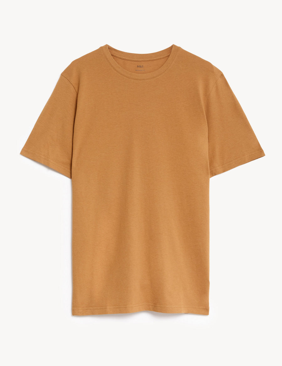 Pure Cotton Crew Neck T-Shirt