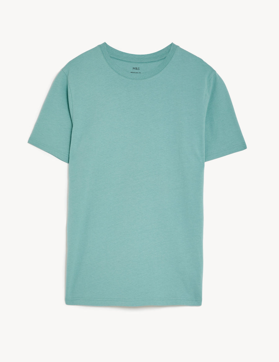 Pure Cotton Crew Neck T-Shirt