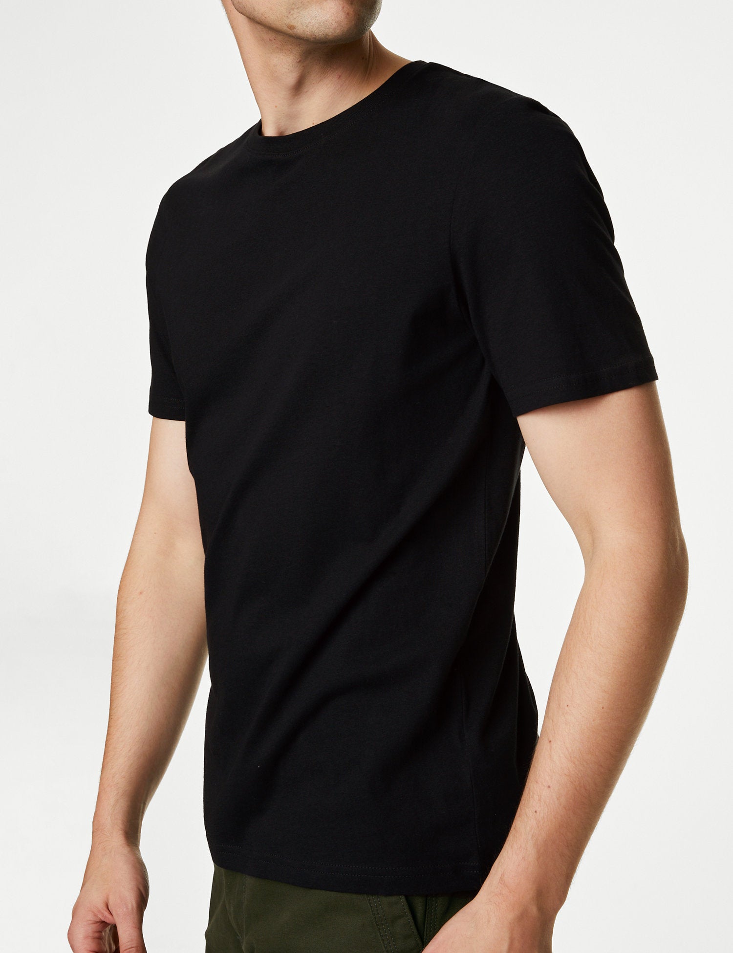 Pure Cotton Crew Neck T-Shirt