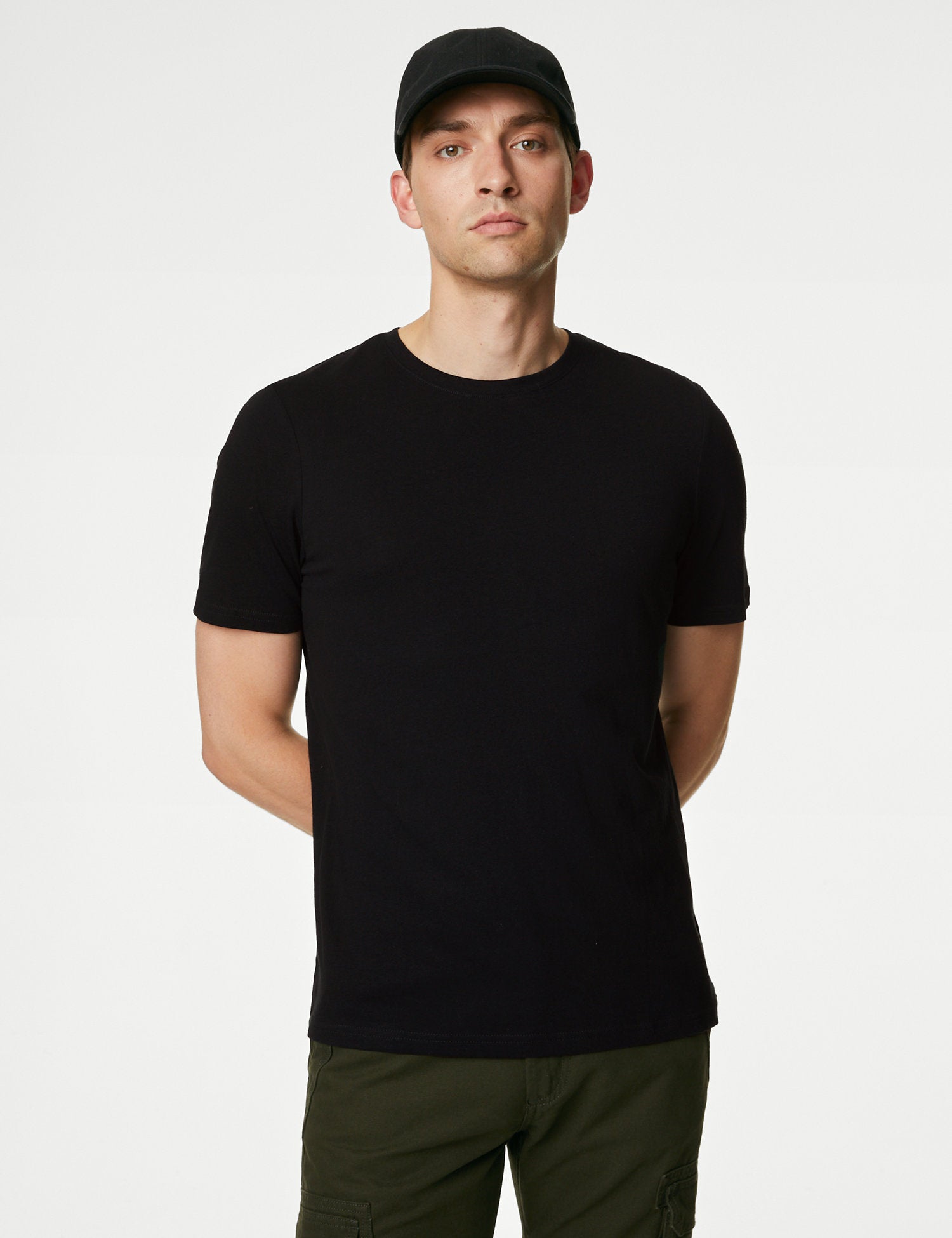 Pure Cotton Crew Neck T-Shirt