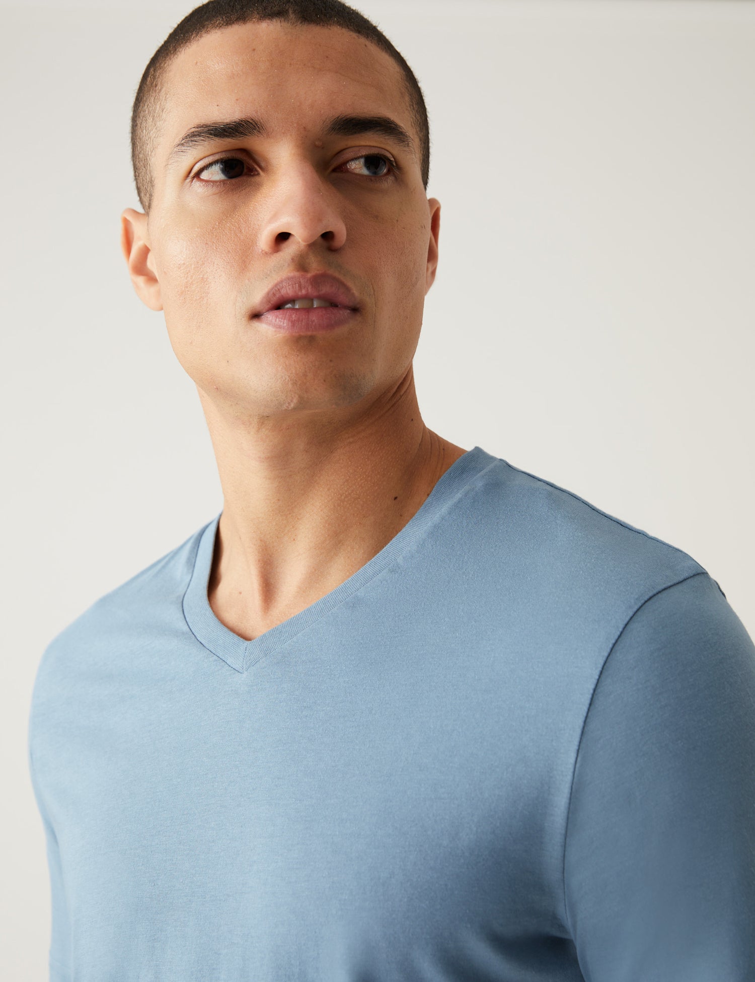 Pure Cotton V-Neck T-Shirt