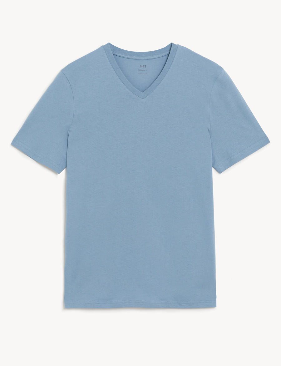 Pure Cotton V-Neck T-Shirt
