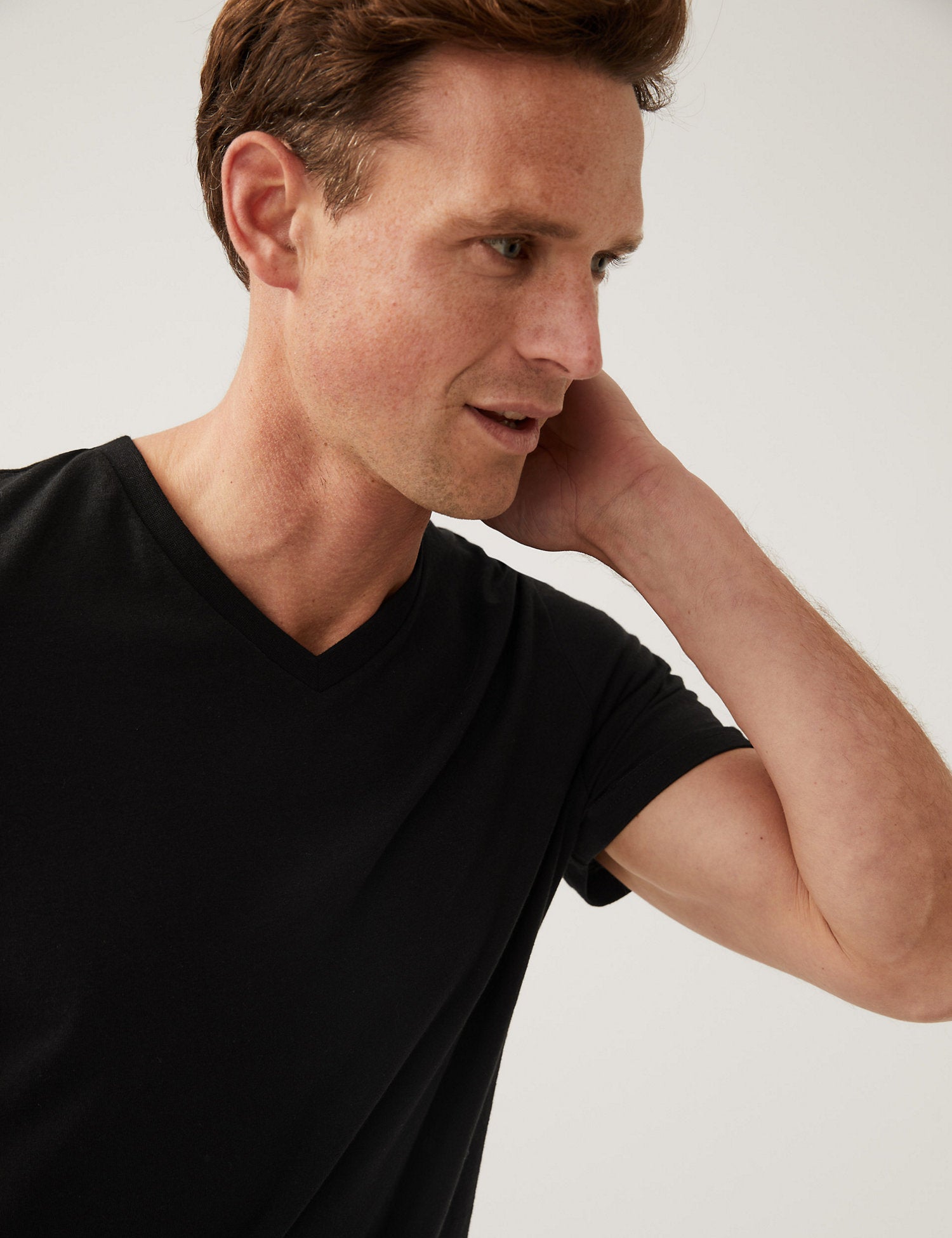 Pure Cotton V-Neck T-Shirt