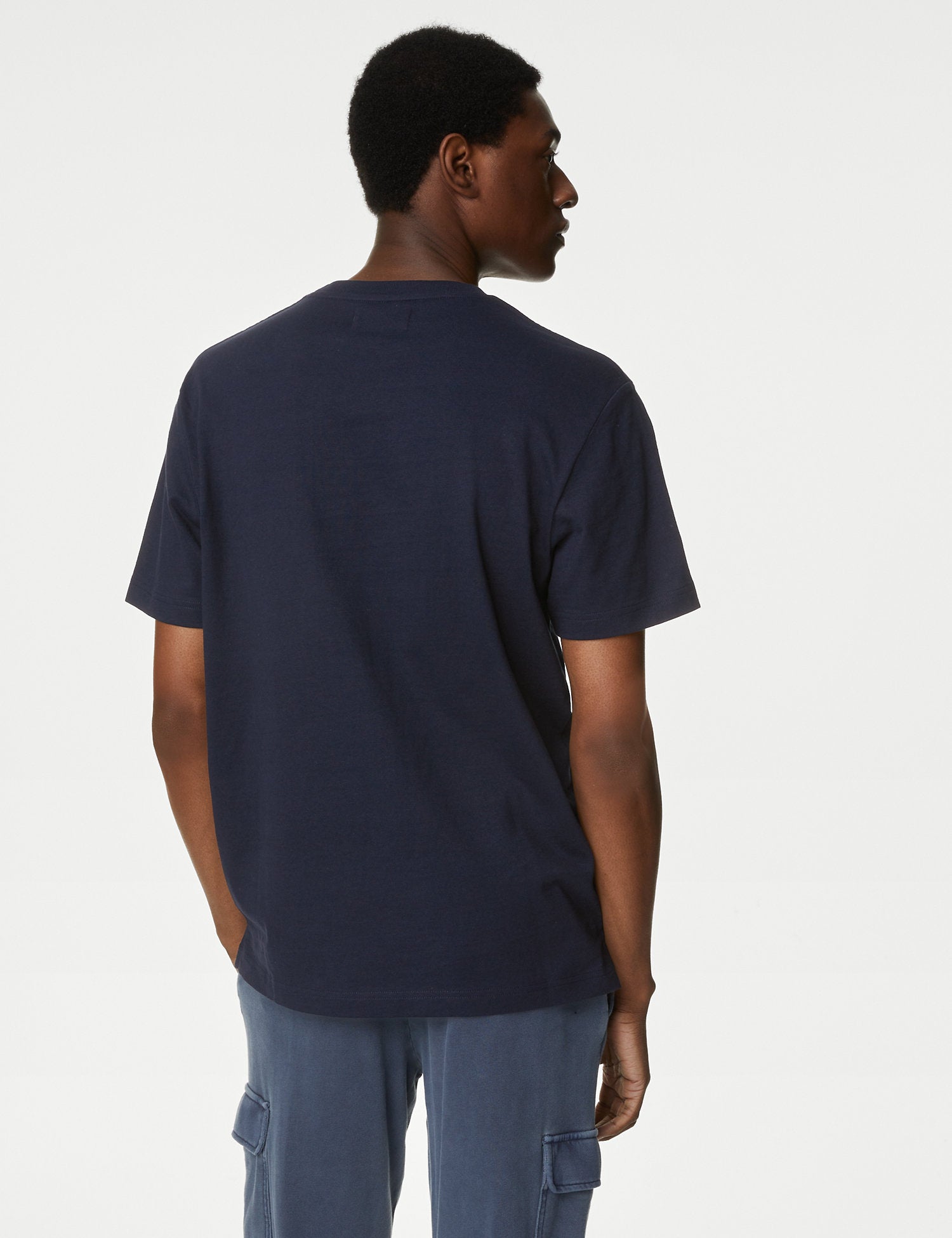 2pk Pure Cotton Crew Neck T-Shirts