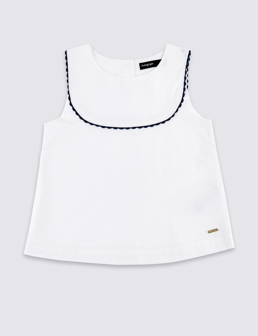 Pure Cotton Frill Top